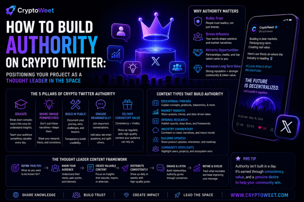 How to Build Authority on Crypto Twitter: Positioning Your Project as a Thought Leader in the Space