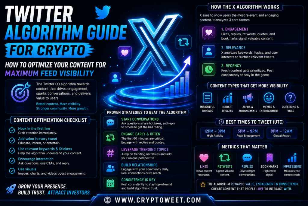 Twitter Algorithm Guide for Crypto: How to Optimize Your Content for Maximum Feed Visibility
